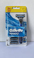 Набор для бритья мужской Gillette Mach 3 ( Станок + 3 кассеты )