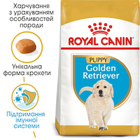 Сухой корм для щенков породы Голден Ретривера Royal Canin Golden Retriever Puppy до 15 месяцев 3 кг