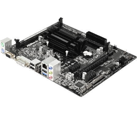 Материнська плата ASRock Q1900M Celeron J1900 4 core, PCIe 2.0 x16 (б.), фото 1