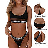 Спідня білизна та купальник sexy baby комплект напівпрозорий, фото 2