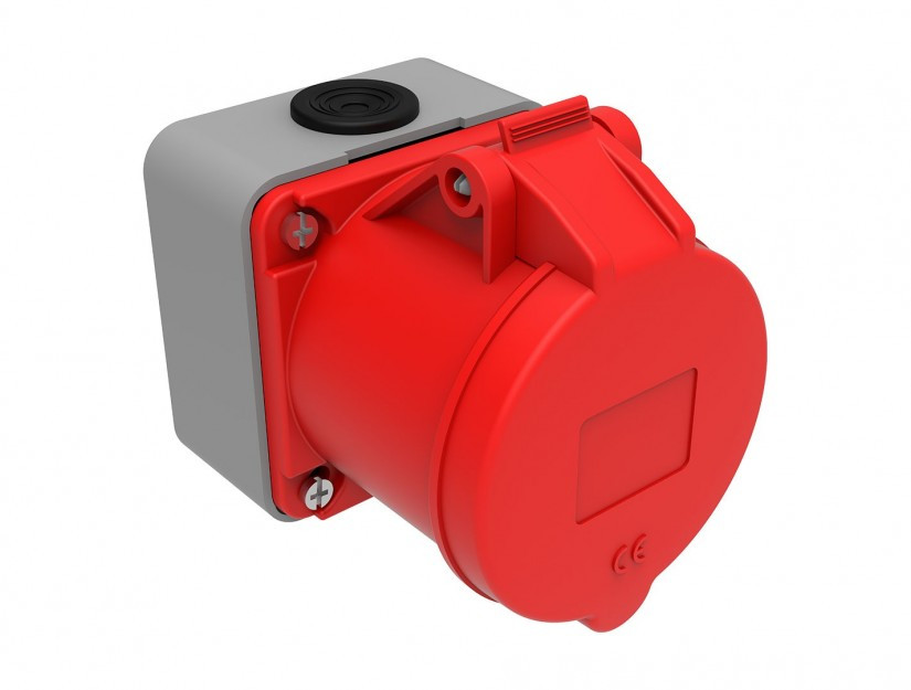 BC1-3505-2510 380V 5*32A Розетка настінна (поліамід) IP44