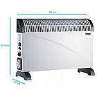 Конвекторний обігрівач Noveen Turbo Fan Timer CH-6000 2000W, потужність 2000 Вт, таймер 24 години, фото 3