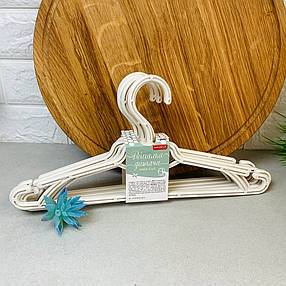 Набір дитячих плічок для одягу 5шт Біла Роза з перекладиною Алєана, фото 3