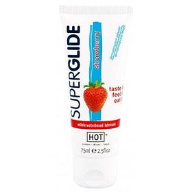Їстівний лубрикант на водній основі Superglide Strawberry, 75мл