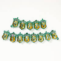 Фольгована гірлянда "Happy Birtday". Колір: бірюзовий. Довжина: 2м.