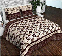 Постільна білизна Луї  Віттон  полуторний розмір 155х215см. Бязь Gold LUX