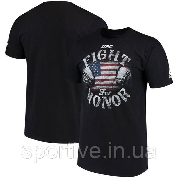 Reebok UFC USA Fight for Honor T Shirt Black M ID