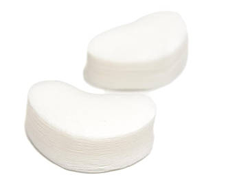 Серветки спонж-патчі для фарб вій, Doily, спанлейс, форма дольки, 100 шт/уп