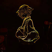 Акриловый 3D светильник-ночник Томоэ Желтый