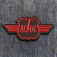 Нашивка AC/DC Old Logo Red вишита вирізана