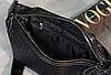 Чоловіча сумка бананка плетена чорна екошкіра, сумка-бананка поясна палітурка(BRT), фото 7