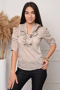 Блуза жіноча світло-сірого кольору 148993M