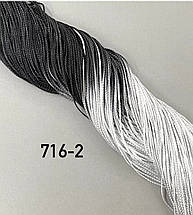 Чорно-сірі косички плетіння кольорові коси Брейди кольорові косички коси вплетення, фото 2