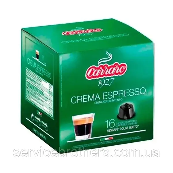 Кава в капсулах Carraro Crema Espresso, 16 капсул Dolce Gusto
