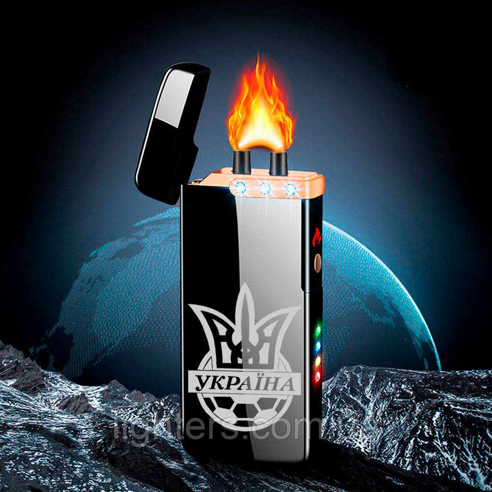 Електроімпульсна запальничка USB "Football Ukraine" у подарунковій упаковці LG-572U2