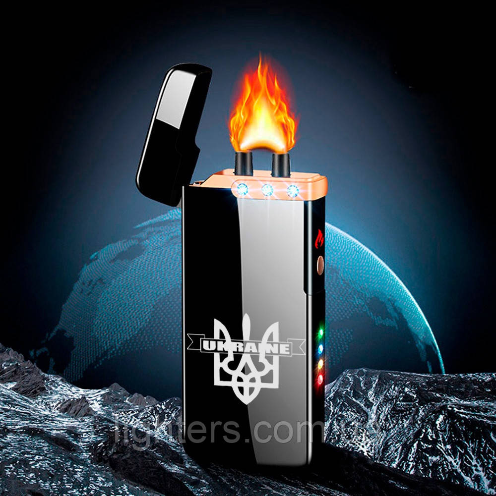 Електроімпульсна запальничка USB "Ukraine logo" у подарунковій упаковці LG-572U3
