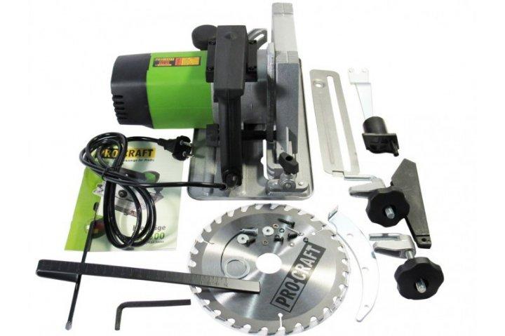 Пила дискова PROCRAFT KR2500 пер.+струбц 10 кг 38*30*16