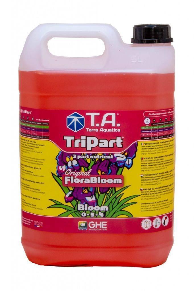 Мінеральне удобрювання Terra Aquatica Treipart Bloom (GHE Flora Bloom) (5L). Франція.