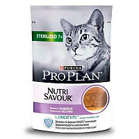 Purina Pro Plan Sterilised 7+ (Про План Стерилізед Індичка) паштет корм для котів кастрир. від 7 років 12 шт. х 85г