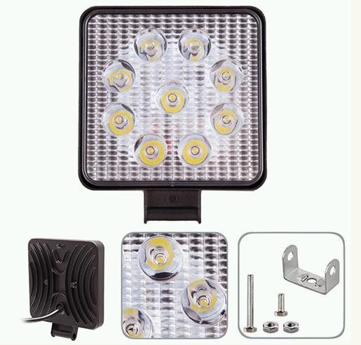 Фара світлодіодна Led WLP-7621 SPOT (110*110*25) 9-36V/27W/6000K Pulso