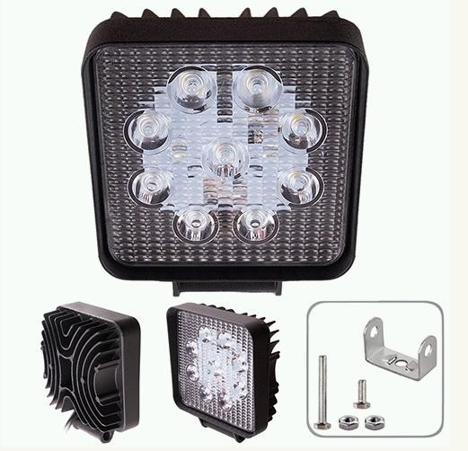 Фара світлодіодна Led WLP-27S1S5 SPOT 9Led*3W (108*108*45)/10-30V/27W/6000K Pulso