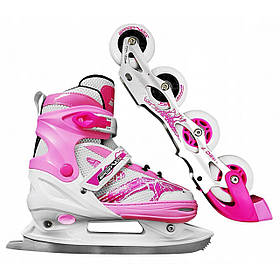 Роликові ковзани SportVida 4 в 1 SV-LG0017 Size 35-38 Pink