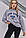Світшот жіночий з принтом Нью-Йорк повсякденний світшот оверсайз сірого кольору, фото 3