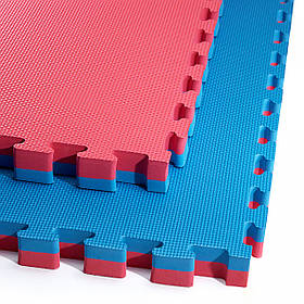 Мат-пазл (ласточкин хвіст) 4FIZJO Mat Puzzle EVA 100 x 100 x 4 cм 4FJ0169 Blue/Red Скидка All 1892