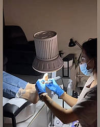 Педикюрна витяжка з лампою для педикюру витяжка пилосос для педикюру з кріпленням та підсвічуванням AiR Dust