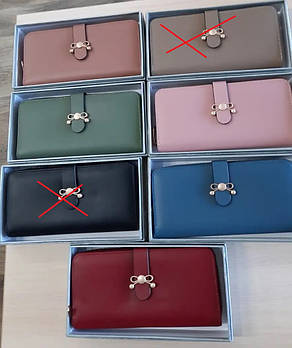 Гаманець жіночий на блискавці в різних кольорах зі штучної шкіри Kabir