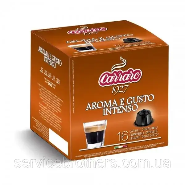 Кофе в капсулах Carraro Aroma E Gusto Intenso, 16 капсул Dolce Gusto, фото 1