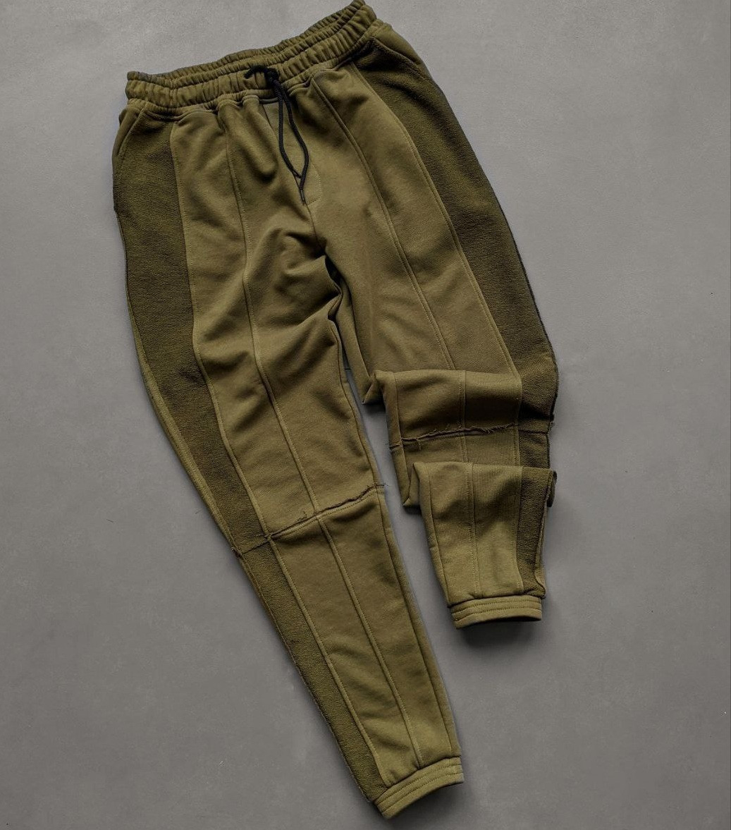 Чоловічі штани теплі оверсайз спортивні, чоловічі брюки весна-осінь трикотаж Туреччина. Живе фото, фото 1