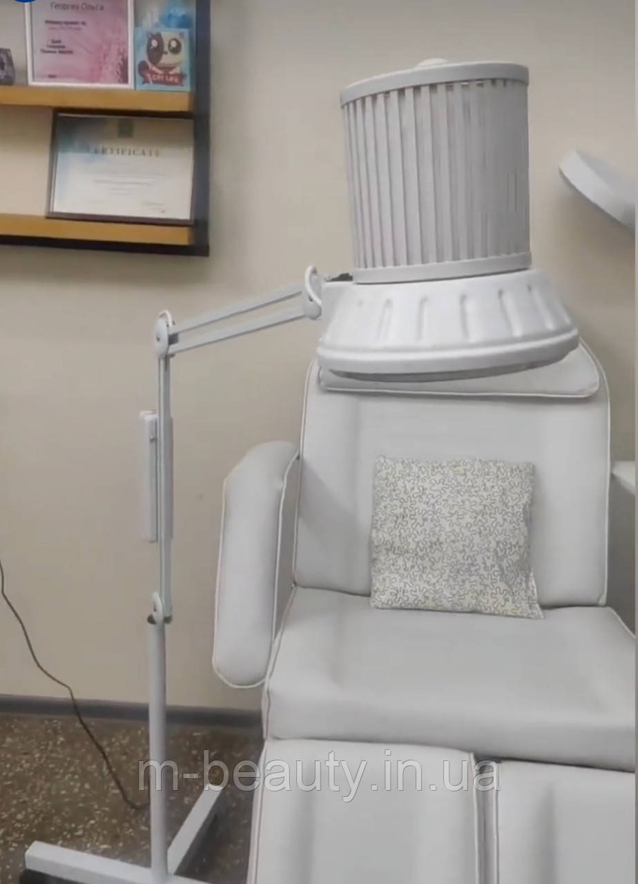 Витяжка для педикюру з лампою універсальна потужна витяжка на підлоговому штативі для педикюру Dust+, фото 1