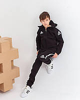 Стильний Підлітковий спортивний костюм "adidas" для хлопчика Тканина лакоста на флісі Багато розмірів