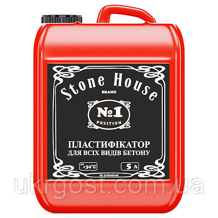 Пластифікатор Stone House №1 Для всіх видів бетону 5 л, фото 1