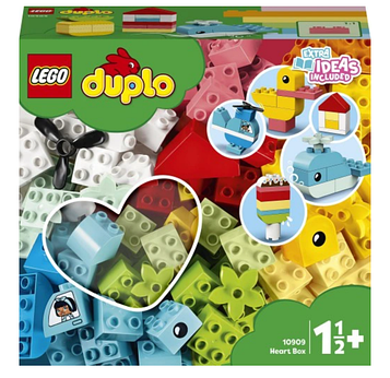 Конструктор LEGO Duplo 10909 Скринька-сердце 80 деталей для малюків від 18 міс.