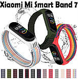 Ремешок BeCover Nylon Style для Xiaomi Mi Smart Band 7 Green-Yellow (707660), фото 2