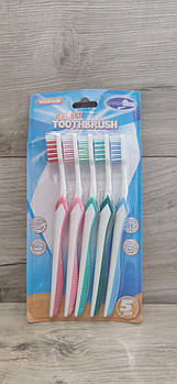 Набір зубних щіток RUBER TOOOTHBRUSH 5 шт/1 уп (KG-4811)