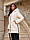 Стильна зимова куртка арт А060, молочная / светлый беж, фото 4