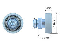 Ролик сдвижной крыши полуприцепа Ø26x9x17 SCHMITZ