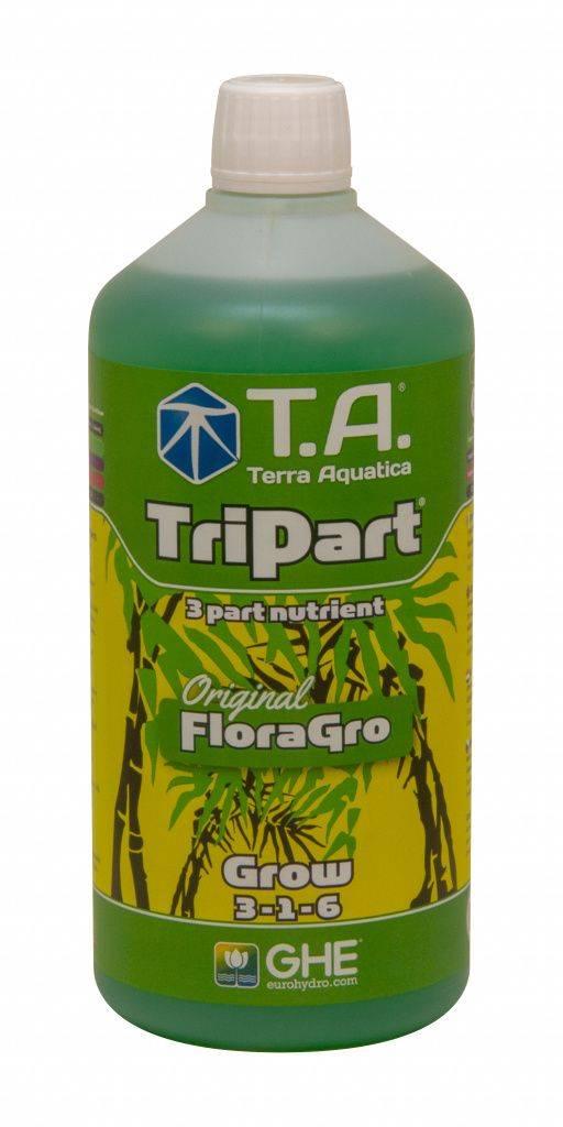 Мінеральне удобрювання Terra Aquatica Treipart Grow (GHE FloraGro) (1L)