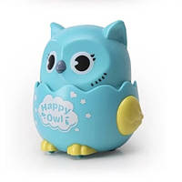 Игрушка инерционная, погремушка Счастливая Сова, Happy Owl (blue)