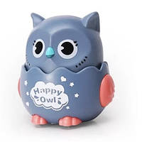 Игрушка инерционная, погремушка Счастливая Сова, Happy Owl (lilac)