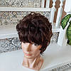 Перука з натурального волосся пишна темно-шоколадна 6369HH-4, фото 2