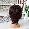 Перука з натурального волосся пишна темно-шоколадна 6369HH-4, фото 3