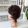 Перука з натурального волосся пишна темно-шоколадна 6369HH-4, фото 5