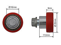 Ролик сдвижной крыши полуприцепа Ø26x9x17,5 KOGEL