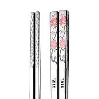 Металлические палочки для еды с декором Cherry Blossom 25 см