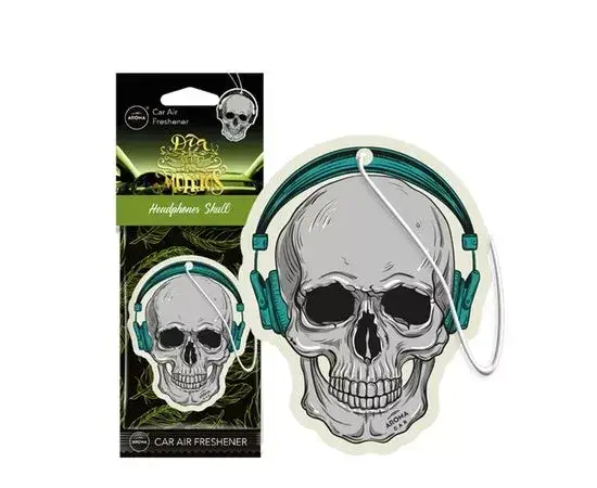 Автомобільний ароматизатор Aroma Car Dia De Los Muertos - Headphone Skull, фото 1