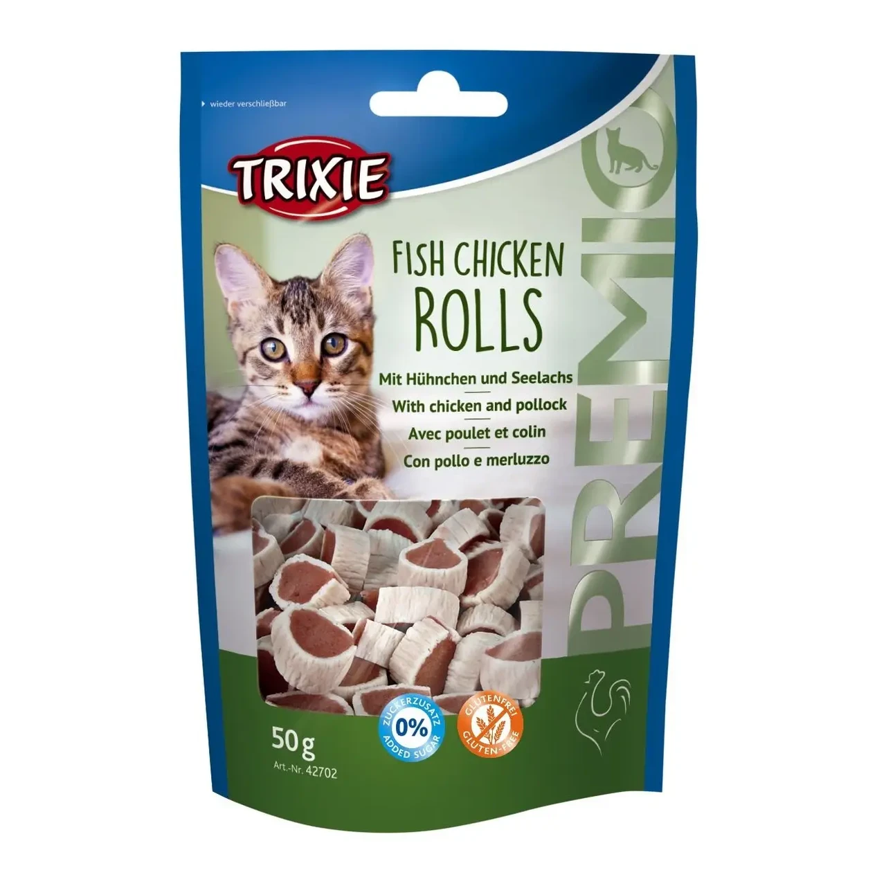 Рулети для котов TRIXIE - Premio, курка і сайда, 50г